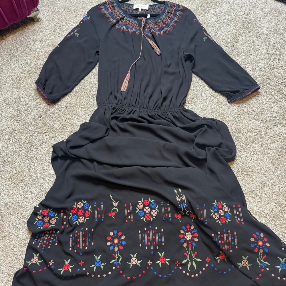 The GREAT. Promenade Embroidered Maxi Dress Size 2
